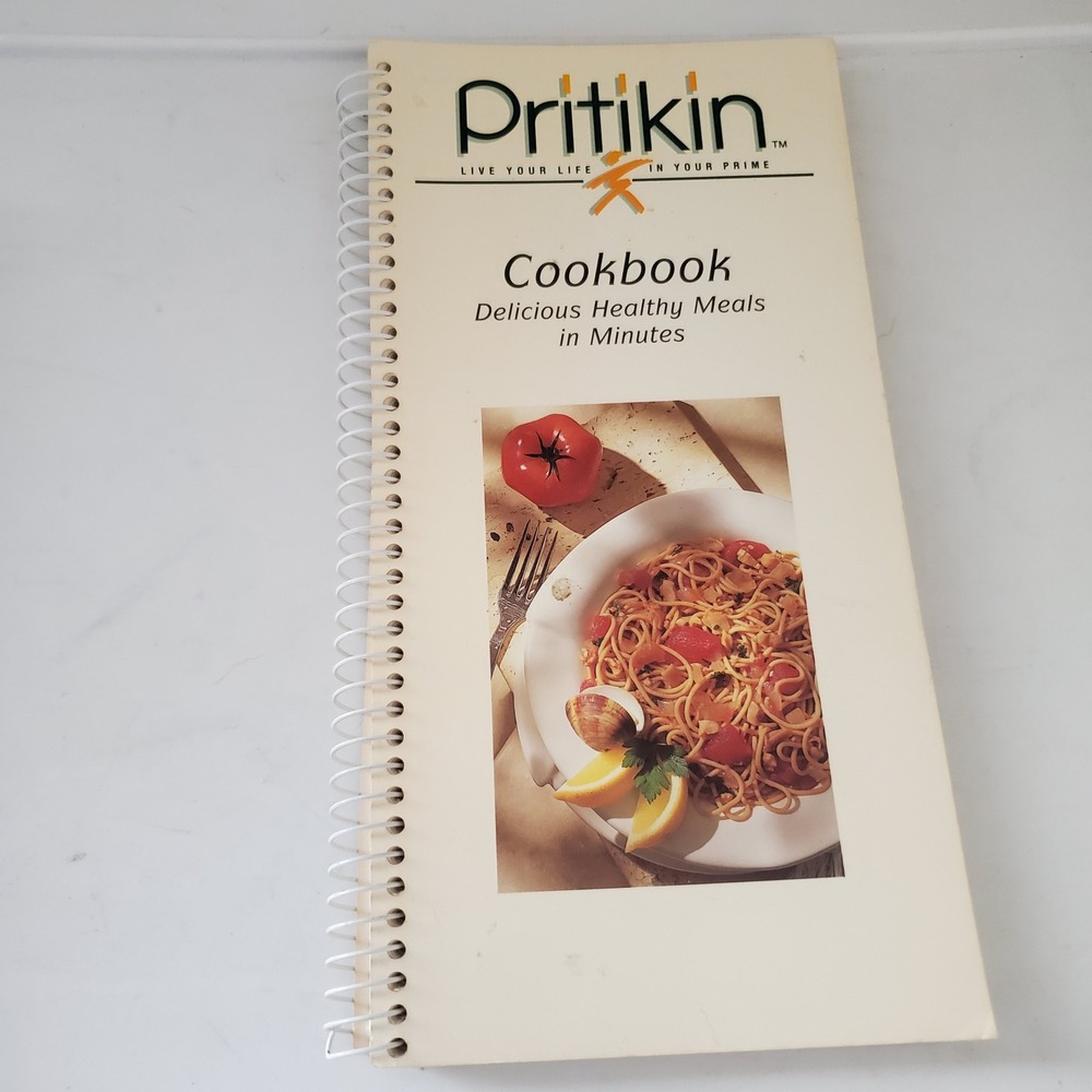 Pritikin Cookbook Delicious Healthy Meals in Minutes 1990 Spiral Bound Vintage
